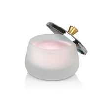 כוסית עגולה קריסטל לאבקת ארריל או נוזל