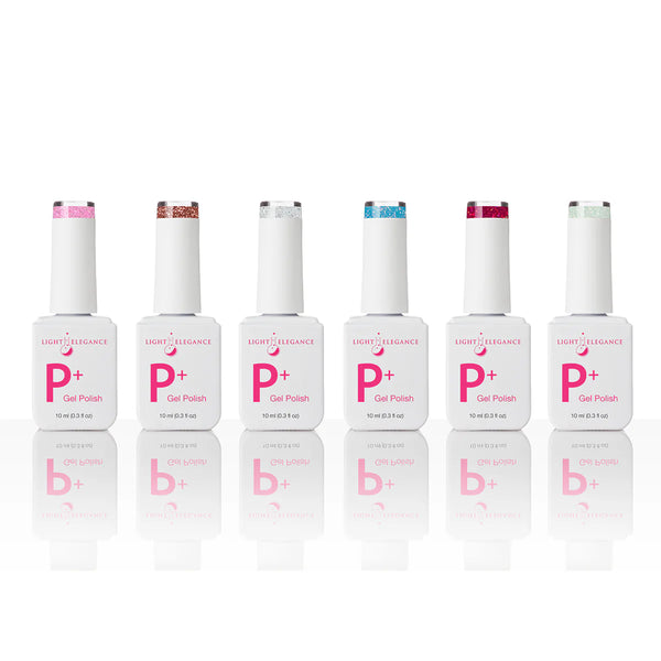 קולקציית 6 גליטר P+ Glitter Gel Polish Girls Night In